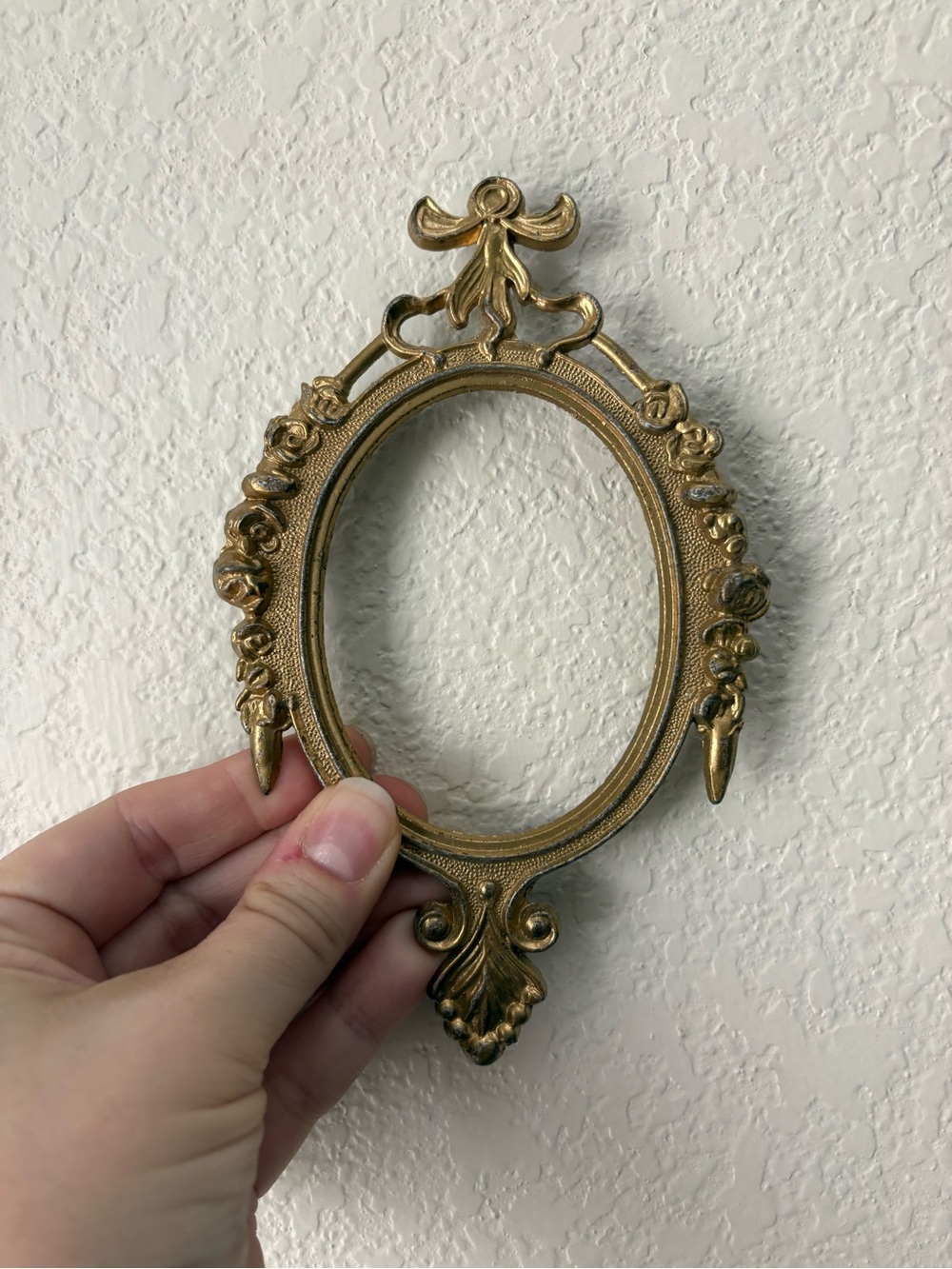 Ornate Gold Oval Decorative Wall Frame Made in Italy